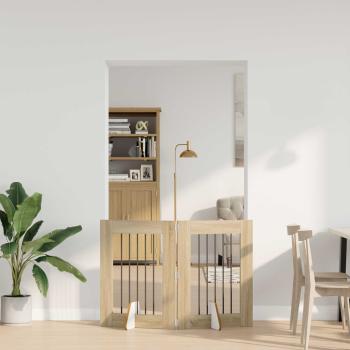 ARDEBO.de - Klappbares Hundetor mit Ständern 2 stk. Sonoma-Eiche 120,5 cm