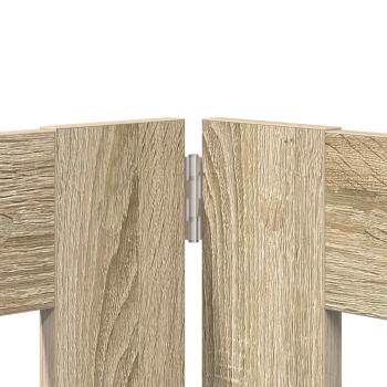 Klappbares Hundetor mit Ständern 2 stk. Sonoma-Eiche 120,5 cm