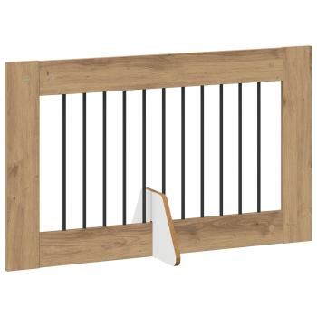 Klappbares Hundetor mit Ständern 2 stk. Artisan-Eiche 200,5 cm