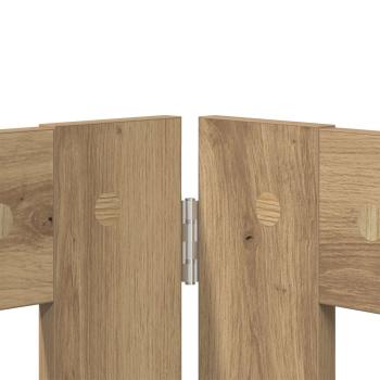 Klappbares Hundetor mit Ständern 2 stk. Artisan-Eiche 200,5 cm