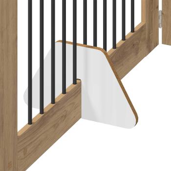 Klappbares Hundetor mit Ständern 4 stk. Artisan-Eiche 401 cm