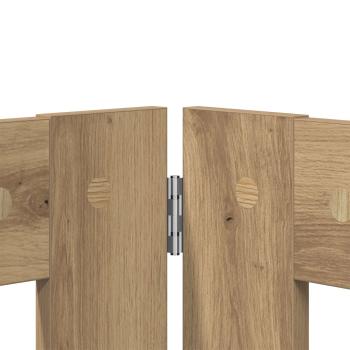 Klappbares Hundetor mit Ständern 2 stk. Artisan-Eiche 160,5 cm