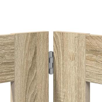Klappbares Hundetor mit Ständern 6 stk. Sonoma-Eiche 482 cm