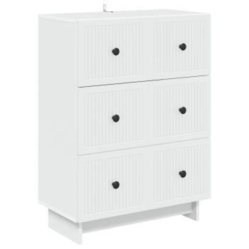 Schubladenschrank Weiß 66 x 34,5 x 90 cm Holzwerkstoff