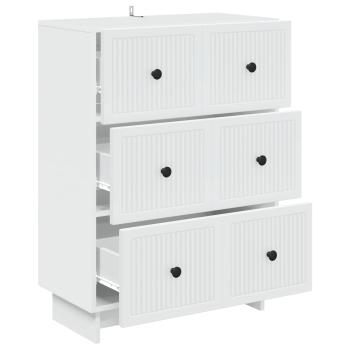 Schubladenschrank Weiß 66 x 34,5 x 90 cm Holzwerkstoff