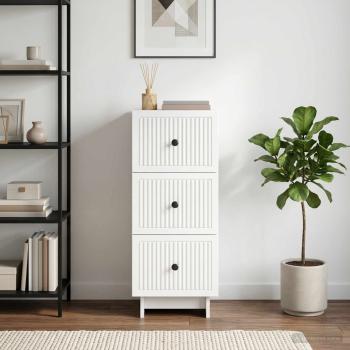 ARDEBO.de - Schubladenschrank Weiß 33 x 34,5 x 90 cm Holzwerkstoff