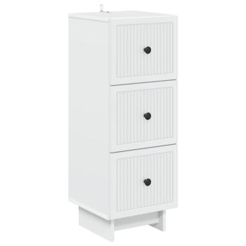 Schubladenschrank Weiß 33 x 34,5 x 90 cm Holzwerkstoff