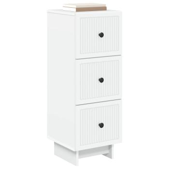 Schubladenschrank Weiß 33 x 34,5 x 90 cm Holzwerkstoff