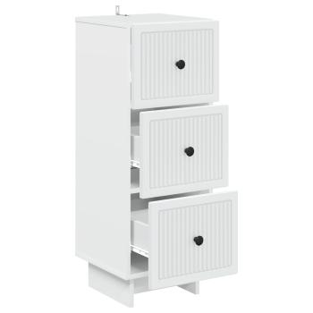 Schubladenschrank Weiß 33 x 34,5 x 90 cm Holzwerkstoff