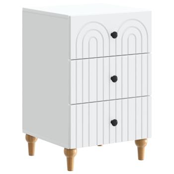 Nachttisch mit Schubladen Weiß 43x 41 x 66,5 cm Holzwerkstoff