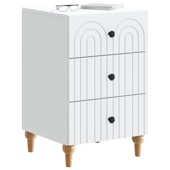 Nachttisch mit Schubladen Weiß 43x 41 x 66,5 cm Holzwerkstoff