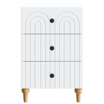 Nachttisch mit Schubladen Weiß 43x 41 x 66,5 cm Holzwerkstoff