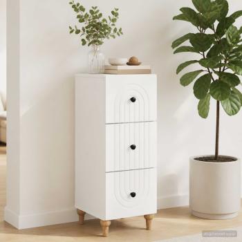 Schubladenschrank Weiß 33 x 34,5 x 90 cm Holzwerkstoff
