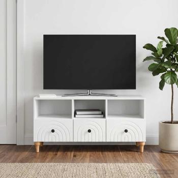 ARDEBO.de - TV-Schränk Weiß 102 x 34,5 x 50 cm Holzwerkstoff