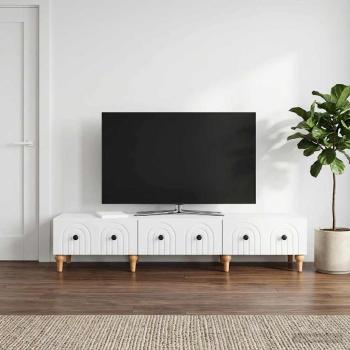 ARDEBO.de - TV-Schränk mit Schubladen Weiß 147 x 34,5 x 30 cm Holzwerkstoff