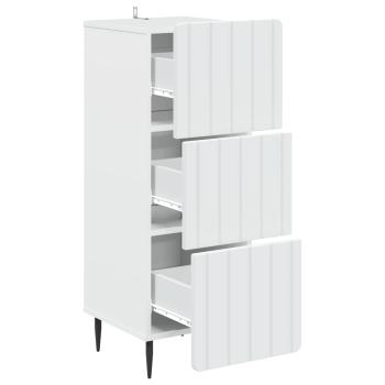 Schubladenschrank Weiß 33 x 34,5 x 92 cm Holzwerkstoff
