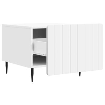 Couchtisch mit Schubladen Weiß 49 x 50 x 42 cm Holzwerkstoff
