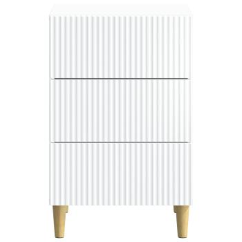 Nachttisch mit Schubladen Weiß 43 x 41 x 66,5 cm Holzwerkstoff