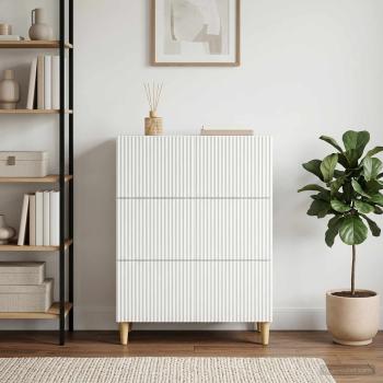 ARDEBO.de - Schubladenschrank Weiß 66 x 34,5 x 90 cm Holzwerkstoff