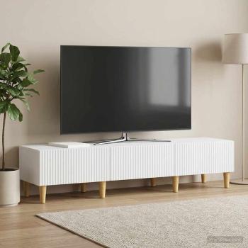 ARDEBO.de - TV-Schränk mit Schubladen Weiß 147 x 34,5 x 30 cm Holzwerkstoff
