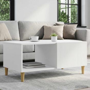 ARDEBO.de - Couchtisch Weiß 90 x 50 x 40 cm Holzwerkstoff
