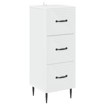 Schubladenschrank Weiß 33 x 34,5 x 89,5 cm Holzwerkstoff
