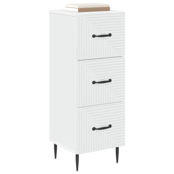 Schubladenschrank Weiß 33 x 34,5 x 89,5 cm Holzwerkstoff