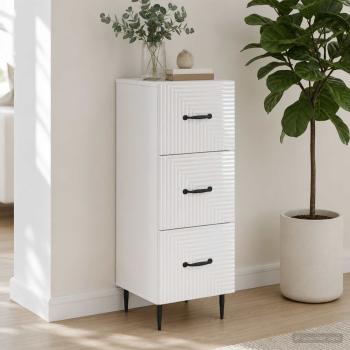 Schubladenschrank Weiß 33 x 34,5 x 89,5 cm Holzwerkstoff