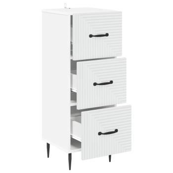 Schubladenschrank Weiß 33 x 34,5 x 89,5 cm Holzwerkstoff