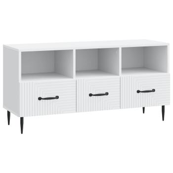 TV-Schränk mit Schubladen Weiß 102 x 34,5 x 50 cm Holzwerkstoff