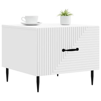 Couchtisch mit Schubladen Weiß 49 x 50 x 40 cm Holzwerkstoff