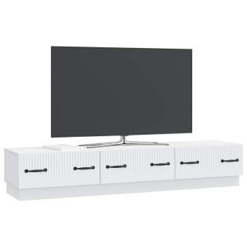 TV-Schränk mit Schubladen Weiß 147 x 34,5 x 27 cm Holzwerkstoff