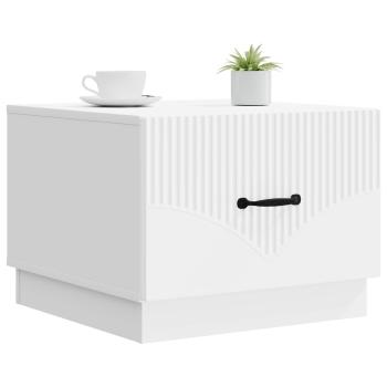 Couchtisch mit Schubladen Weiß 49 x 50 x 37 cm Holzwerkstoff