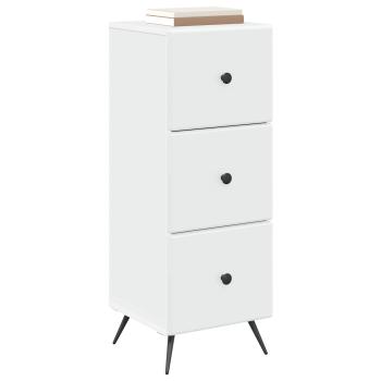 Schubladenschrank Weiß 33 x 34,5 x 90 cm Holzwerkstoff