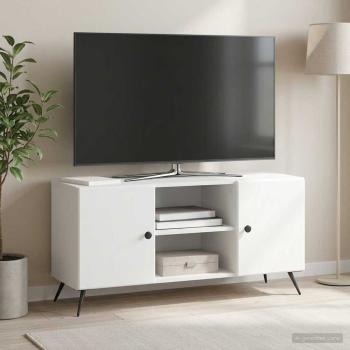 ARDEBO.de - TV-Schränk Weiß 102 x 34,5 x 50 cm Holzwerkstoff