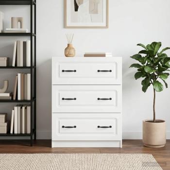 ARDEBO.de - Schubladenschrank Weiß 66 x 34,5 x 87 cm Holzwerkstoff