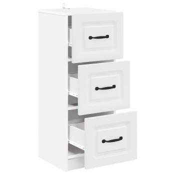 Schubladenschrank Weiß 33 x 34,5 x 87 cm Holzwerkstoff