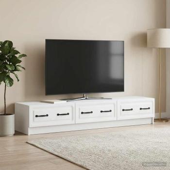 TV-Schränk mit Schubladen Weiß 147 x 34,5 x 27 cm Holzwerkstoff