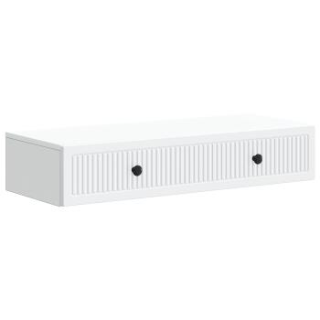 Wandmontierter Beistelltisch Weiß 87,5 x 34,5 x 17 cm
