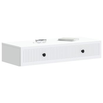 Wandmontierter Beistelltisch Weiß 87,5 x 34,5 x 17 cm