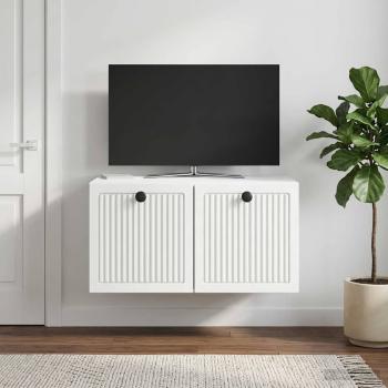 ARDEBO.de - Wandmontierter TV-Schrank Weiß 59,5 x 41 x 30 cm Holzwerkstoff