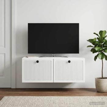 ARDEBO.de - Wandmontierter TV-Schrank Weiß 78,5 x 41 x 30 cm Holzwerkstoff
