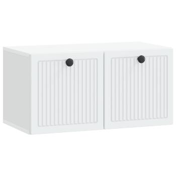 Wandmontierter TV-Schrank Weiß 59,5 x 31 x 30 cm Holzwerkstoff