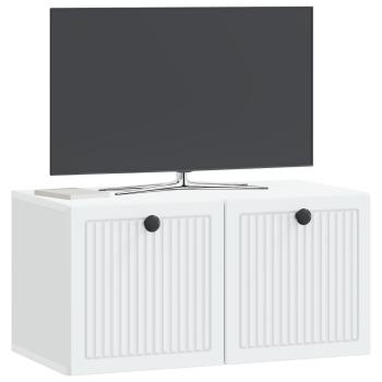 Wandmontierter TV-Schrank Weiß 59,5 x 31 x 30 cm Holzwerkstoff