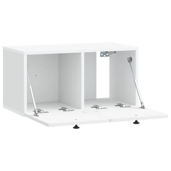 Wandmontierter TV-Schrank Weiß 59,5 x 31 x 30 cm Holzwerkstoff