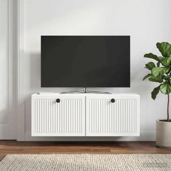 ARDEBO.de - Wandmontierter TV-Schrank Weiß 78,5 x 31 x 30 cm Holzwerkstoff