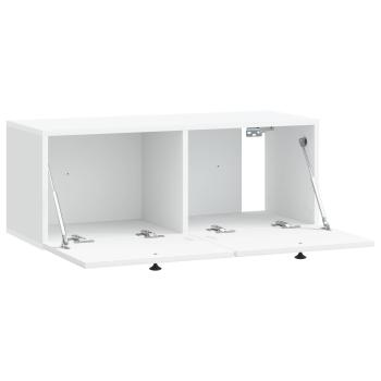 Wandmontierter TV-Schrank Weiß 78,5 x 31 x 30 cm Holzwerkstoff