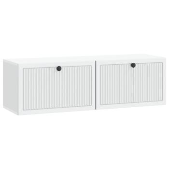 Wandmontierter TV-Schrank Weiß 98 x 31 x 30 cm Holzwerkstoff