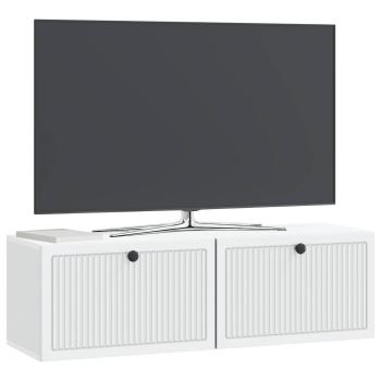 Wandmontierter TV-Schrank Weiß 98 x 31 x 30 cm Holzwerkstoff