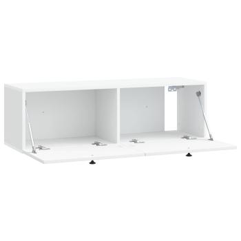 Wandmontierter TV-Schrank Weiß 98 x 31 x 30 cm Holzwerkstoff
